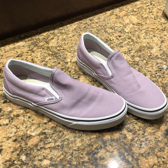 light purple slip on vans